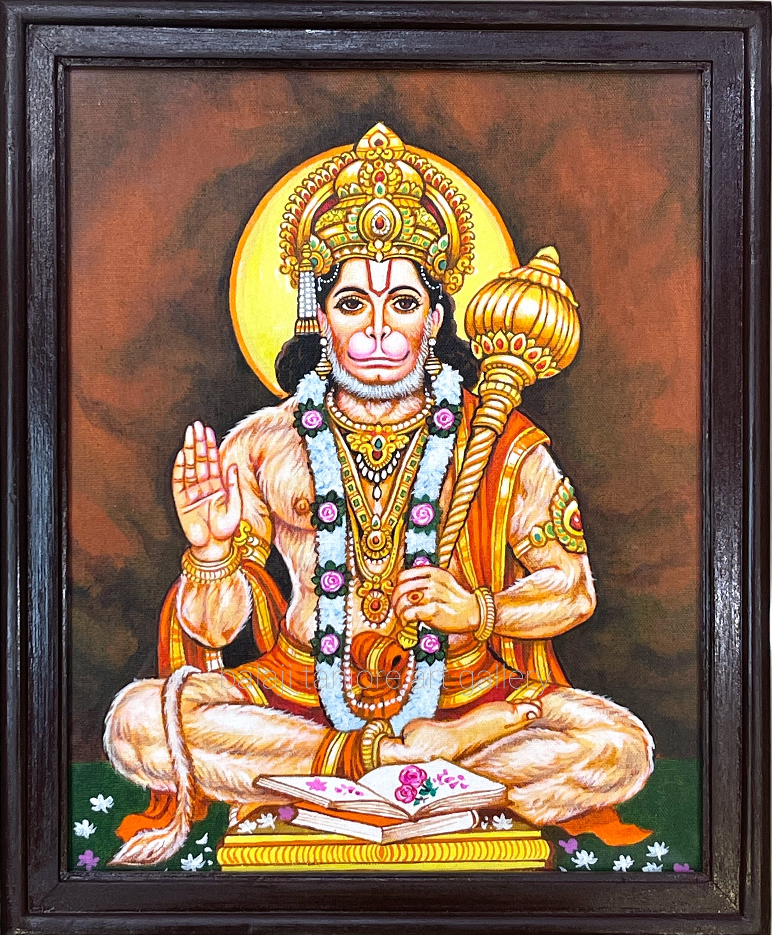 Hanuman Handmade tanjore painting